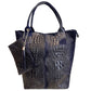 Modarno Borsa donna a mano in camoscio Effetto Cocco 26x16x35 cm