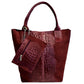 Modarno Borsa donna a mano in camoscio Effetto Cocco 26x16x35 cm