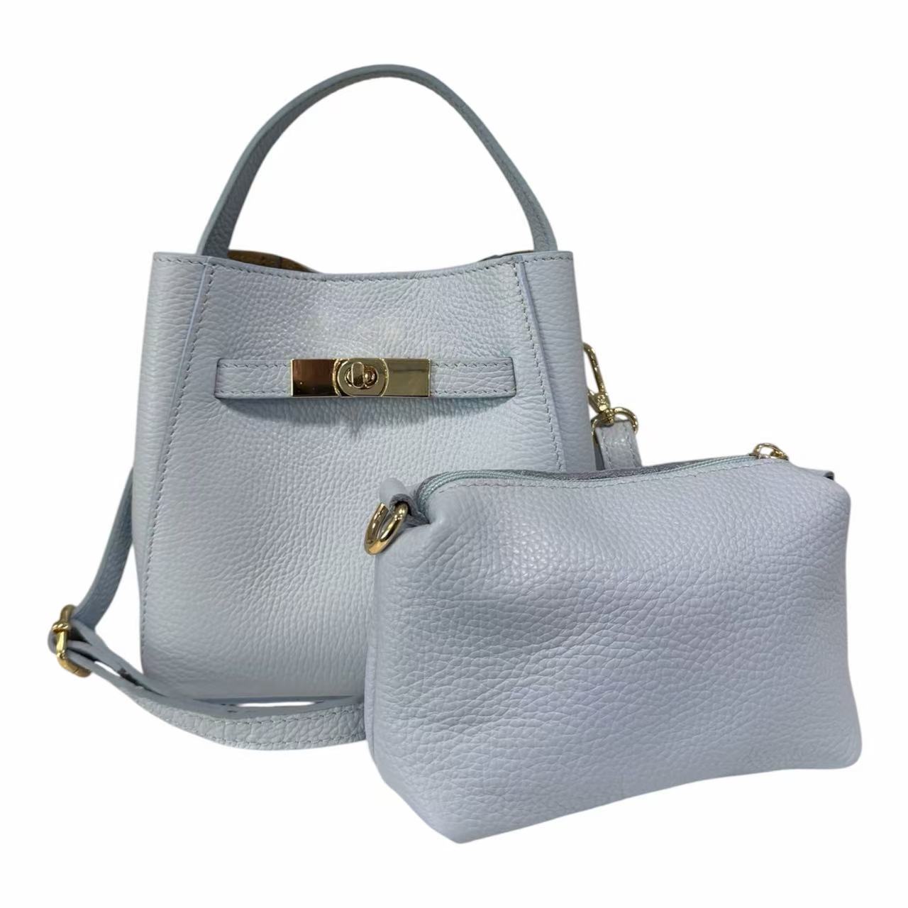 Modarno Borsetta Donna a mano Artimina in vera pelle 18x11x18 cm