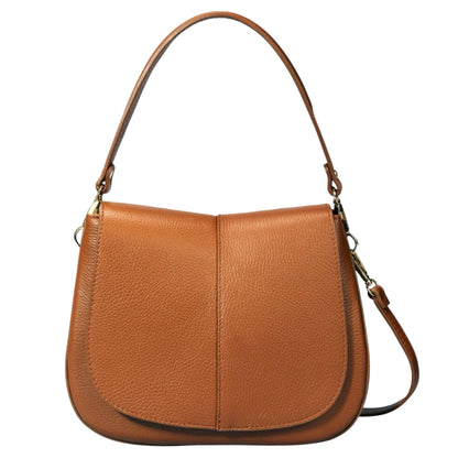Modarno Borsa donna a Spalla in vera pelle "Peach" 27x9x21 cm