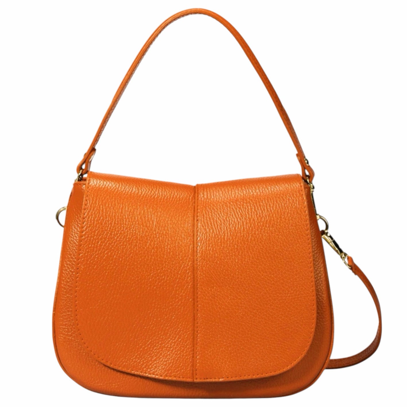 Modarno Borsa donna a Spalla in vera pelle "Peach" 27x9x21 cm