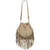 Modarno Wildledertasche mit Fransen 26x13x26 cm
