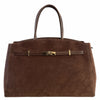 Modarno Borsa Grande in vera pelle Scamosciata Aura 40x17x26 cm