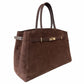 Modarno Borsa Grande in vera pelle Scamosciata Aura 40x17x26 cm