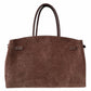 Modarno Borsa Grande in vera pelle Scamosciata Aura 40x17x26 cm