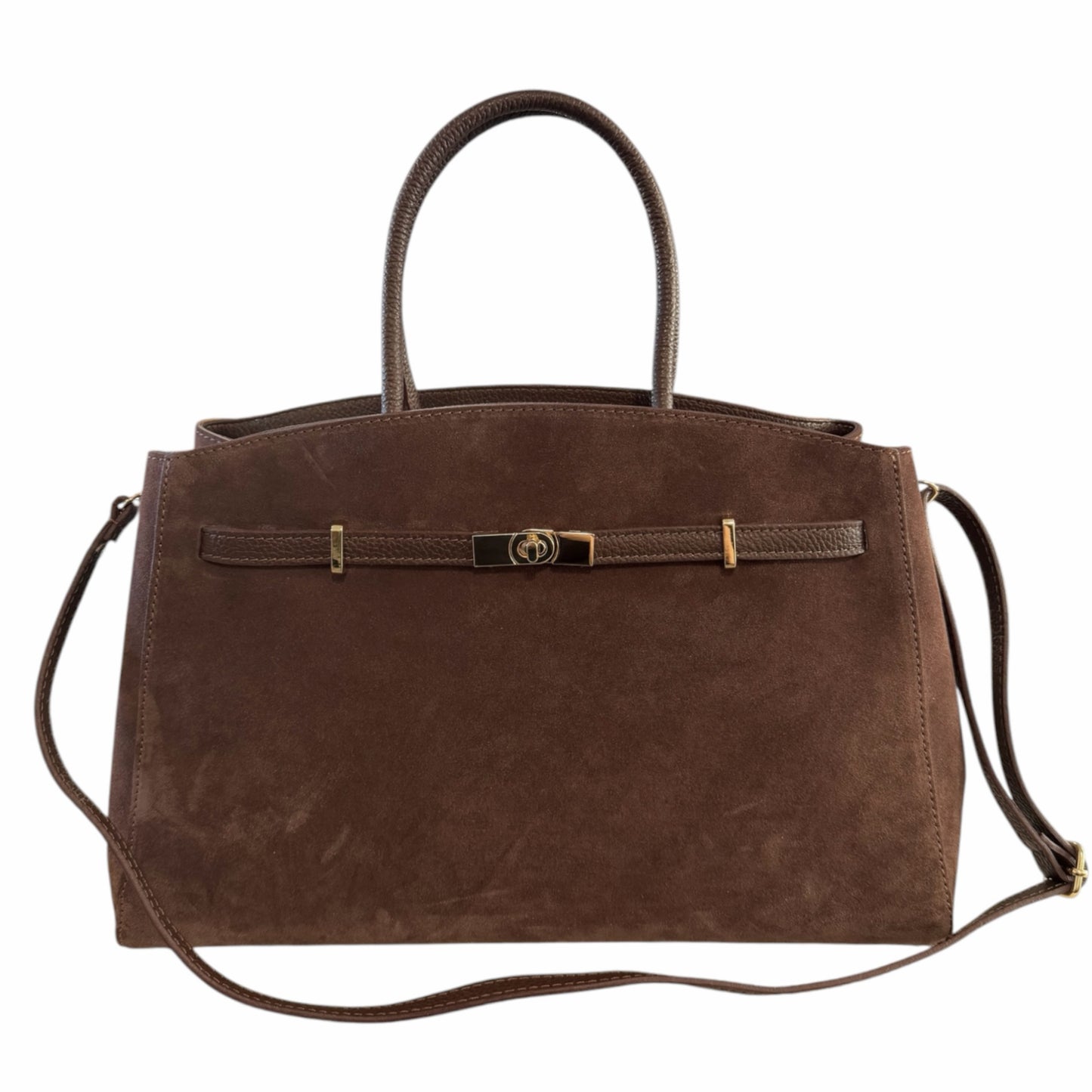 Modarno Borsa Grande in vera pelle Scamosciata Aura 40x17x26 cm