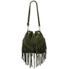 Modarno Wildledertasche mit Fransen 26x13x26 cm