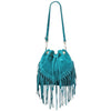 Modarno Wildledertasche mit Fransen 26x13x26 cm