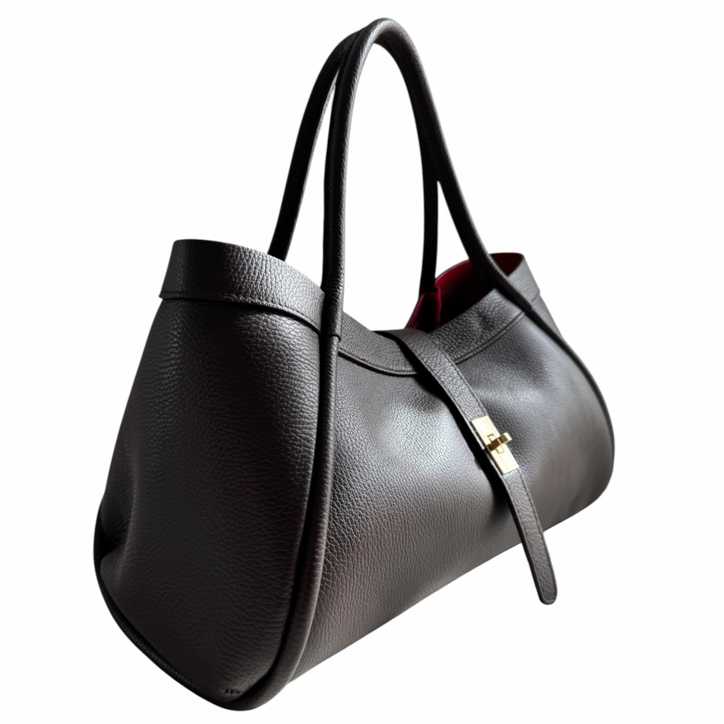 Modarno Borsa a Mano In Vera Pelle Media Con Doppio Manico 34x17x20