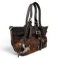Modarno Borsetta Shopper doppio manico in vera pelle e cavallino lussuoso 33x10x18 cm