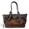 Modarno Borsetta Shopper doppio manico in vera pelle e cavallino lussuoso 33x10x18 cm
