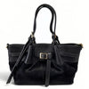 Modarno Borsetta Shopper doppio manico in vera pelle e cavallino lussuoso 33x10x18 cm
