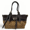 Modarno Borsetta Shopper doppio manico in vera pelle e cavallino lussuoso 33x10x18 cm