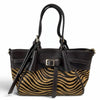 Modarno Borsetta Shopper doppio manico in vera pelle e cavallino lussuoso 33x10x18 cm