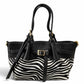 Modarno Borsetta Shopper doppio manico in vera pelle e cavallino lussuoso 33x10x18 cm