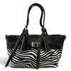 Modarno Borsetta Shopper doppio manico in vera pelle e cavallino lussuoso 33x10x18 cm