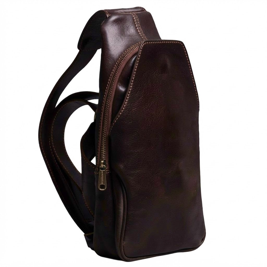 Modarno Borsa Uomo in vera pelle Marsupio Monospalla Jump