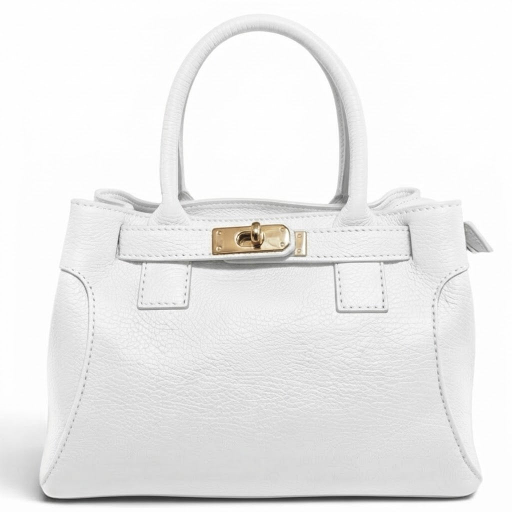 Modarno Borsa donna a mano e tracolla "Mia" in vera pelle 26x14x18 cm