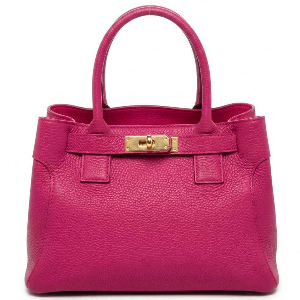 Modarno Borsa donna a mano e tracolla "Mia" in vera pelle 26x14x18 cm