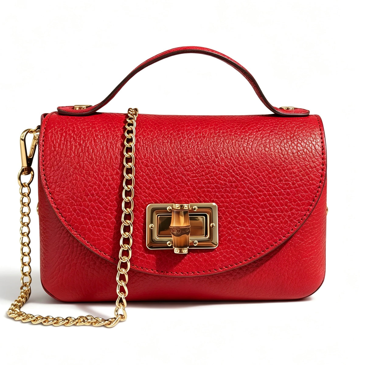 Modarno Borsetta donna Mini Bag in vera pelle 19x9x12 cm