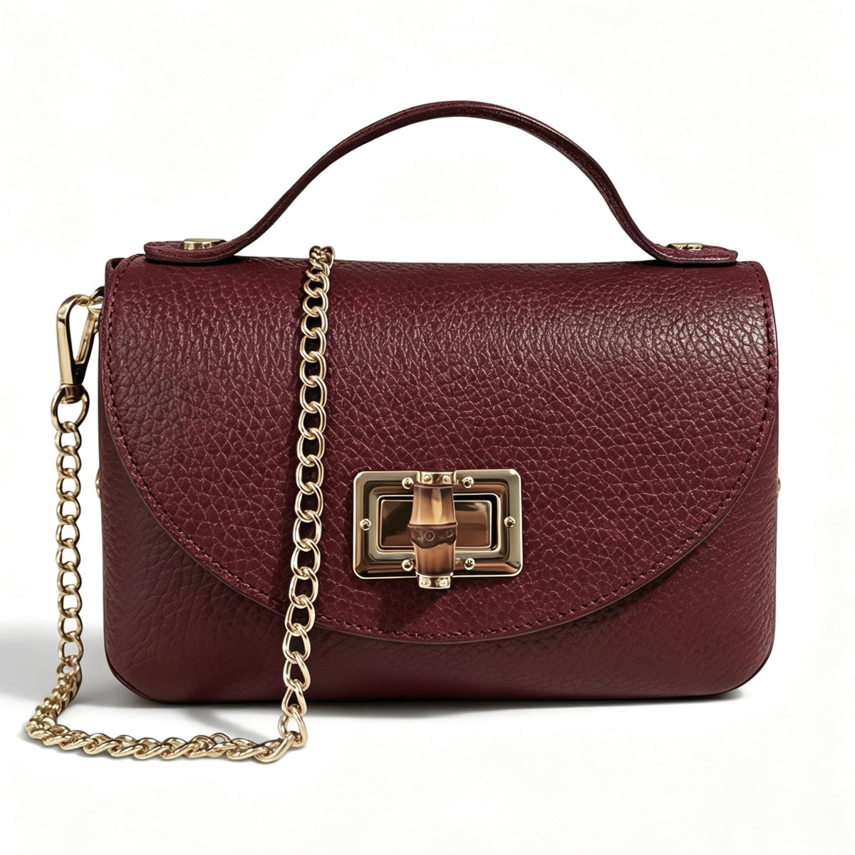 Modarno Borsetta donna Mini Bag in vera pelle 19x9x12 cm