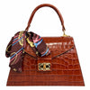 Modarno Borsa donna stampa cocco a trapezio in vera pelle 28x10x17 cm