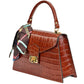Modarno Borsa donna stampa cocco a trapezio in vera pelle 28x10x17 cm