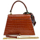 Modarno Borsa donna stampa cocco a trapezio in vera pelle 28x10x17 cm