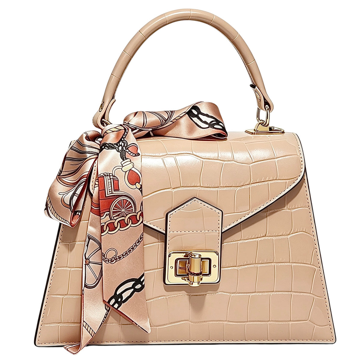 Modarno Borsa donna stampa cocco a trapezio in vera pelle 28x10x17 cm