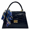 Modarno Borsa donna stampa cocco a trapezio in vera pelle 28x10x17 cm