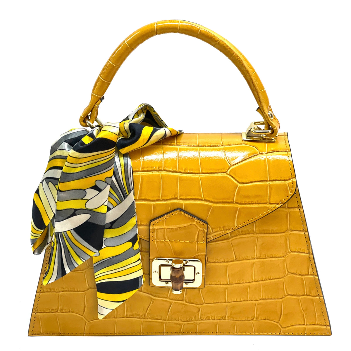 Modarno Borsa donna stampa cocco a trapezio in vera pelle 28x10x17 cm