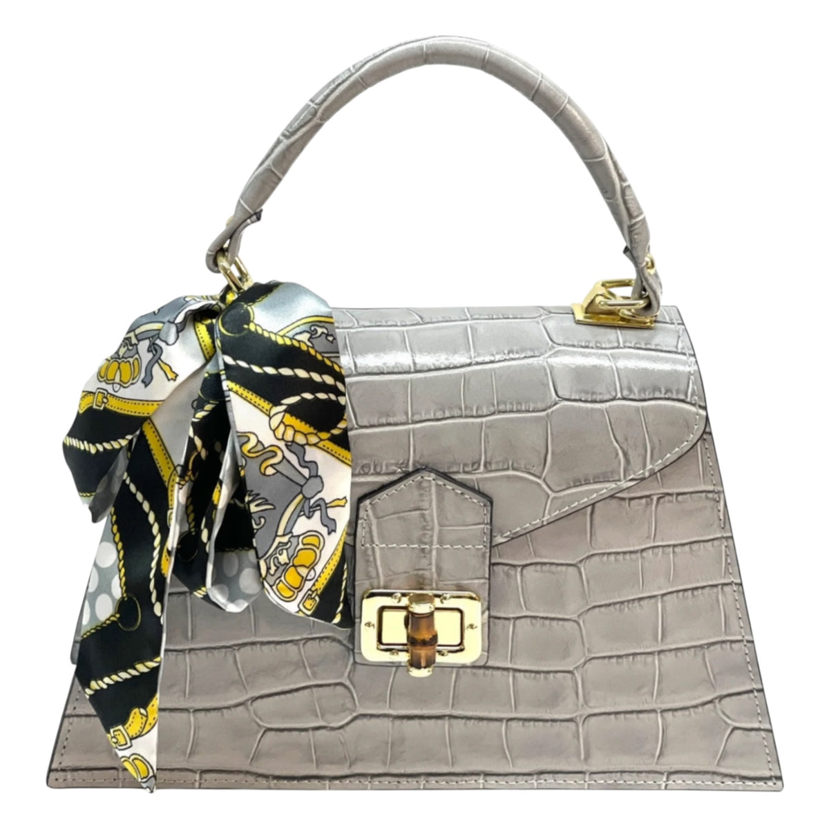 Modarno Borsa donna stampa cocco a trapezio in vera pelle 28x10x17 cm