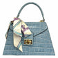 Modarno Borsa donna stampa cocco a trapezio in vera pelle 28x10x17 cm