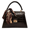 Modarno Borsa donna stampa cocco a trapezio in vera pelle 28x10x17 cm