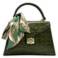 Modarno Borsa donna stampa cocco a trapezio in vera pelle 28x10x17 cm