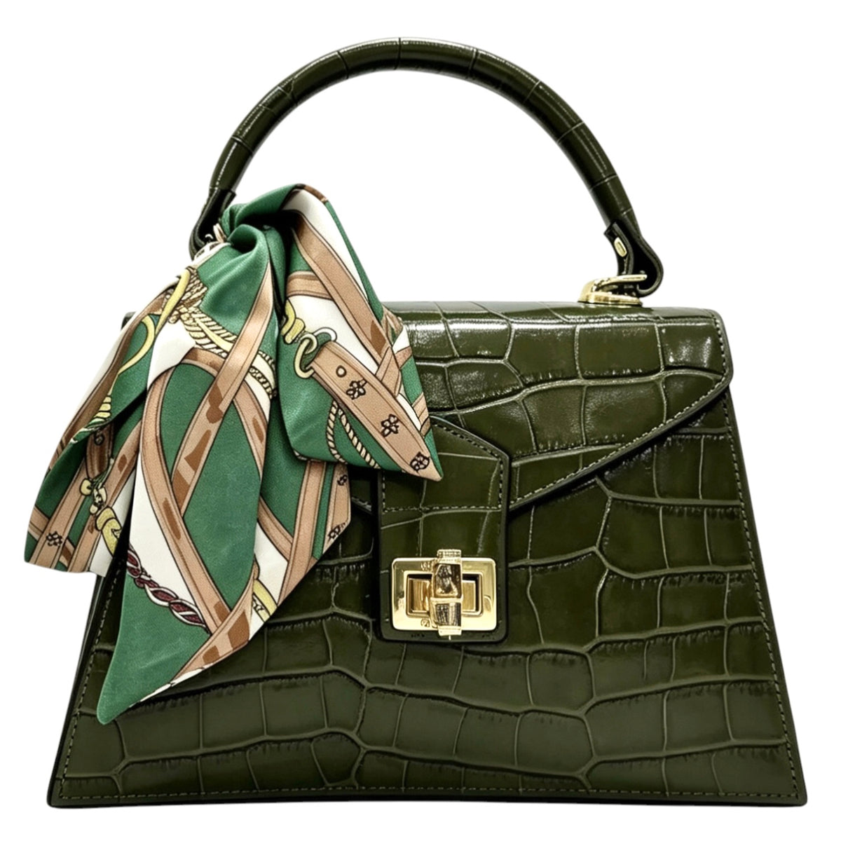 Modarno Borsa donna stampa cocco a trapezio in vera pelle 28x10x17 cm