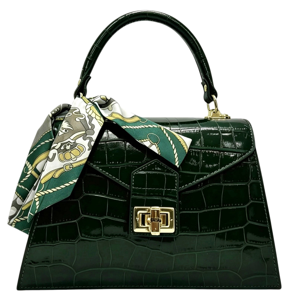 Modarno Borsa donna stampa cocco a trapezio in vera pelle 28x10x17 cm