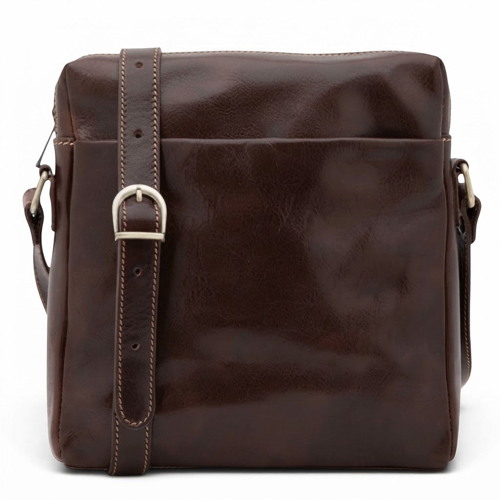 Modarno Borsa Uomo a tracolla in vera pelle Bovina 25x6x26 cm
