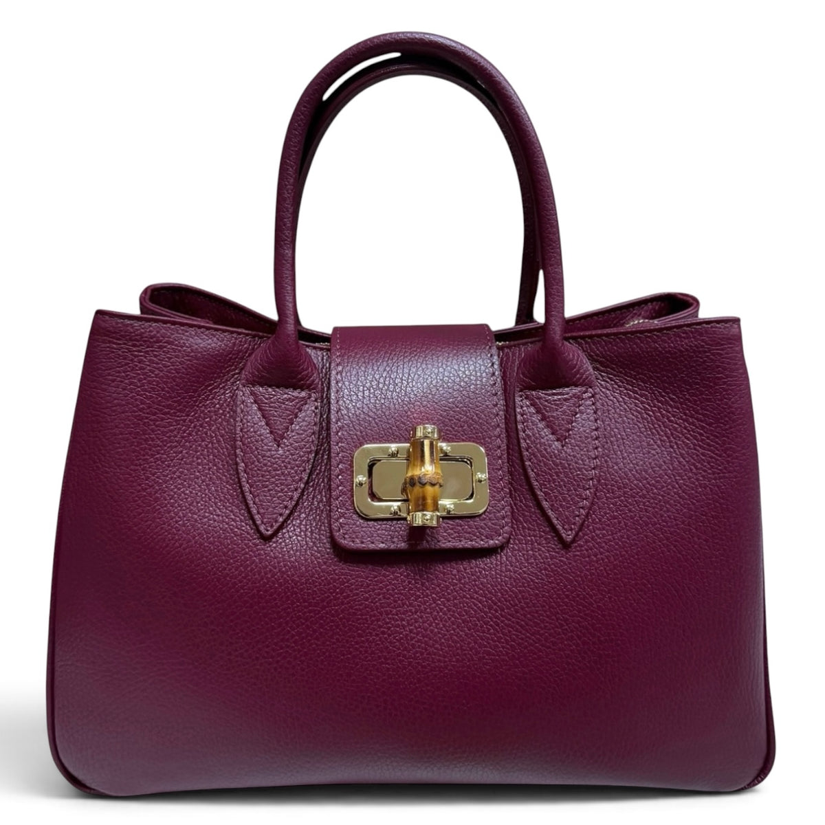 Modarno Borsa donna a mano Ginevra in vera pelle 35x18x24 cm
