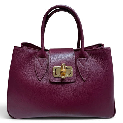 Modarno Borsa donna a mano Ginevra in vera pelle 35x18x24 cm