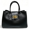 Modarno Borsa donna a mano Ginevra in vera pelle 35x18x24 cm