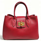 Modarno Borsa donna a mano Ginevra in vera pelle 35x18x24 cm