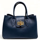 Modarno Borsa donna a mano Ginevra in vera pelle 35x18x24 cm