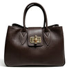 Modarno Borsa donna a mano Ginevra in vera pelle 35x18x24 cm