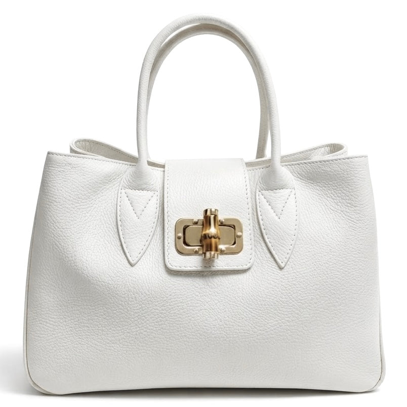 Modarno Borsa donna a mano Ginevra in vera pelle 35x18x24 cm