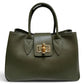 Modarno Borsa donna a mano Ginevra in vera pelle 35x18x24 cm