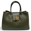 Modarno Borsa donna a mano Ginevra in vera pelle 35x18x24 cm