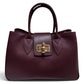 Modarno Borsa donna a mano Ginevra in vera pelle 35x18x24 cm