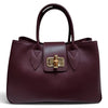 Modarno Borsa donna a mano Ginevra in vera pelle 35x18x24 cm