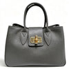 Modarno Borsa donna a mano Ginevra in vera pelle 35x18x24 cm